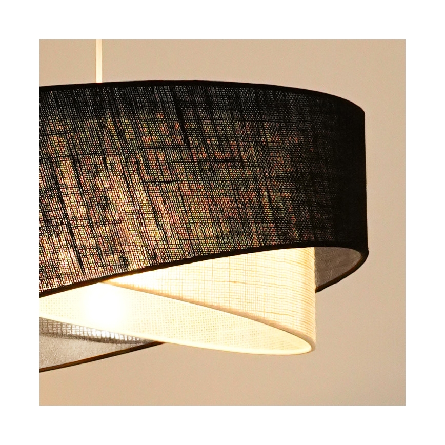 Brilagi - LED-kattokruunu johdossa LYRA 1xE27/15W/230V musta/kerma