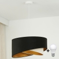 Brilagi - LED-kattokruunu johdossa LYRA 1xE27/15W/230V musta/kerma/kulta