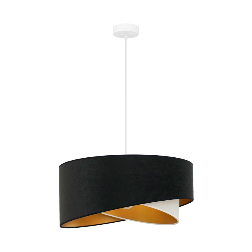 Brilagi - LED-kattokruunu johdossa LYRA 1xE27/15W/230V musta/kerma/kulta