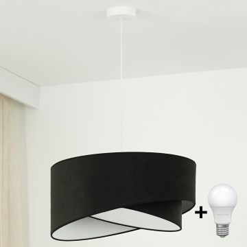 Brilagi - LED-kattokruunu johdossa LYRA 1xE27/15W/230V musta/valkoinen