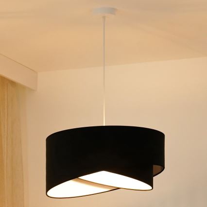 Brilagi - LED-kattokruunu johdossa LYRA 1xE27/15W/230V musta/valkoinen
