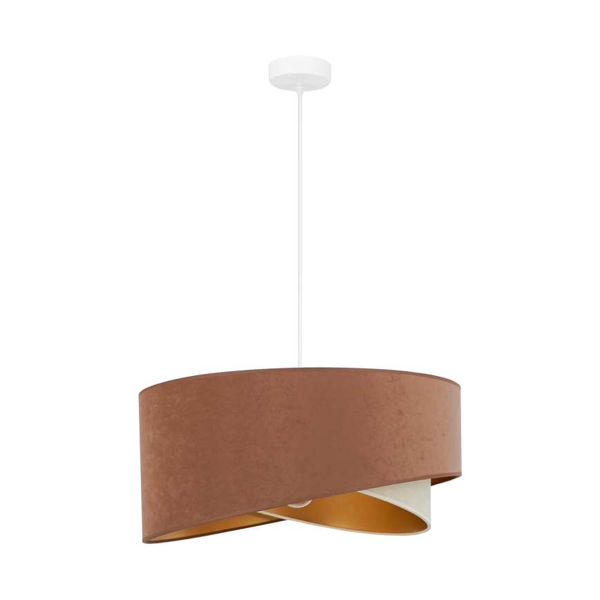 Brilagi - LED-kattokruunu johdossa LYRA 1xE27/15W/230V ruskea/kerma/kulta