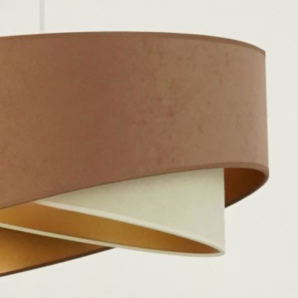 Brilagi - LED-kattokruunu johdossa LYRA 1xE27/15W/230V ruskea/kerma/kulta