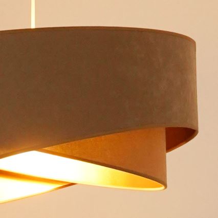 Brilagi - LED-kattokruunu johdossa LYRA 1xE27/15W/230V ruskea/kulta