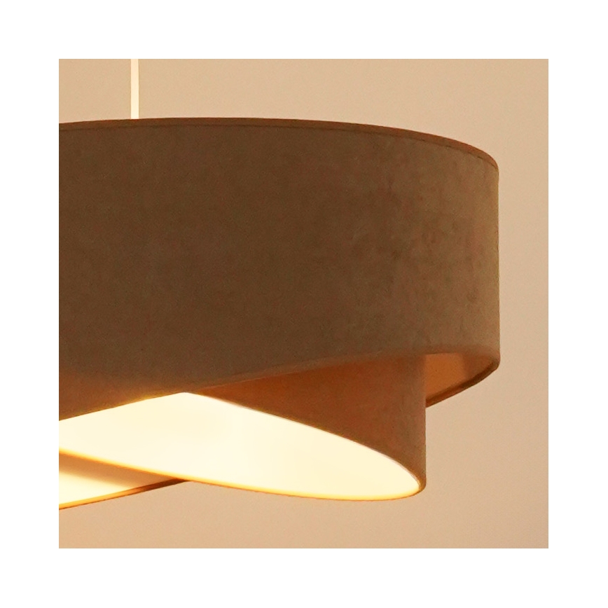 Brilagi - LED-kattokruunu johdossa LYRA 1xE27/15W/230V ruskea/valkoinen