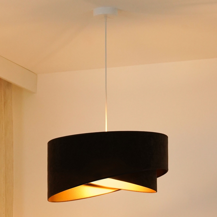 Brilagi - LED-kattokruunu johdossa LYRA 1xE27/15W/230V tummanruskea/kulta