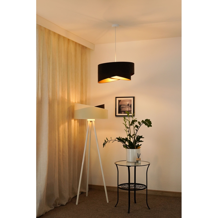 Brilagi - LED-kattokruunu johdossa LYRA 1xE27/15W/230V tummanruskea/kulta