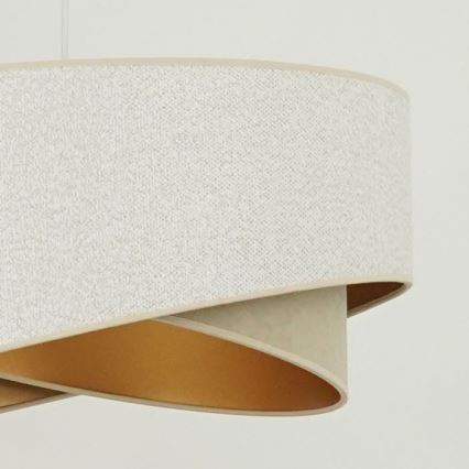 Brilagi - LED-kattokruunu johdossa LYRA 1xE27/15W/230V valkoinen/beige/kulta