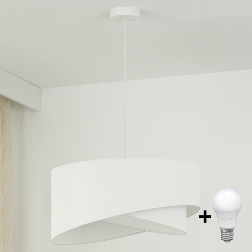Brilagi - LED-kattokruunu johdossa LYRA 1xE27/15W/230V valkoinen