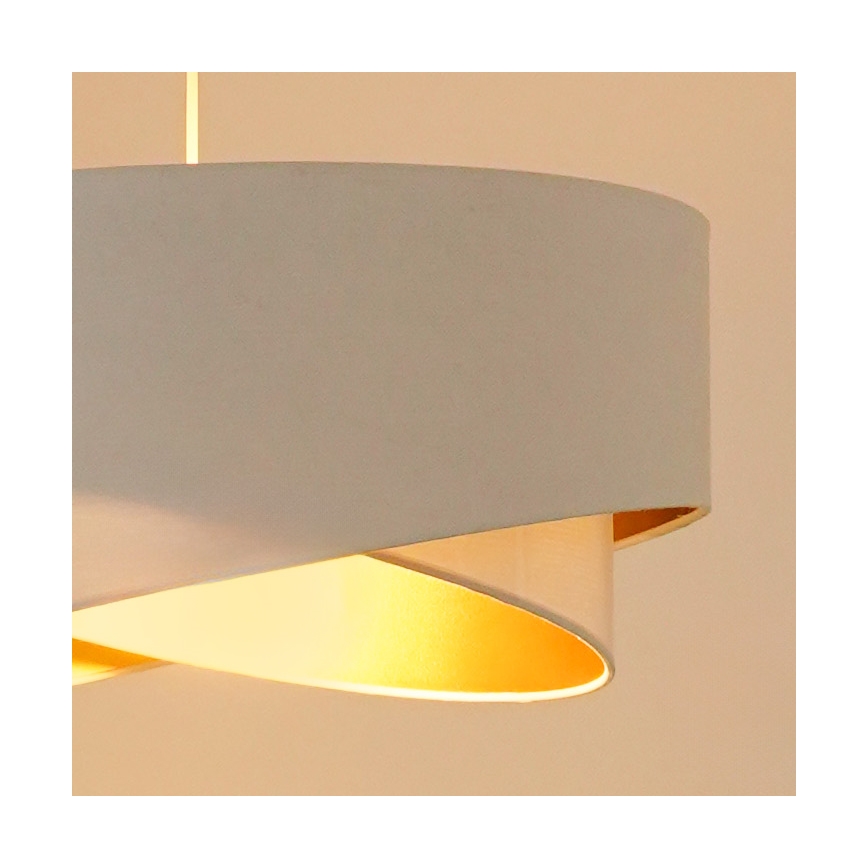 Brilagi - LED-kattokruunu johdossa LYRA 1xE27/15W/230V valkoinen/kulta