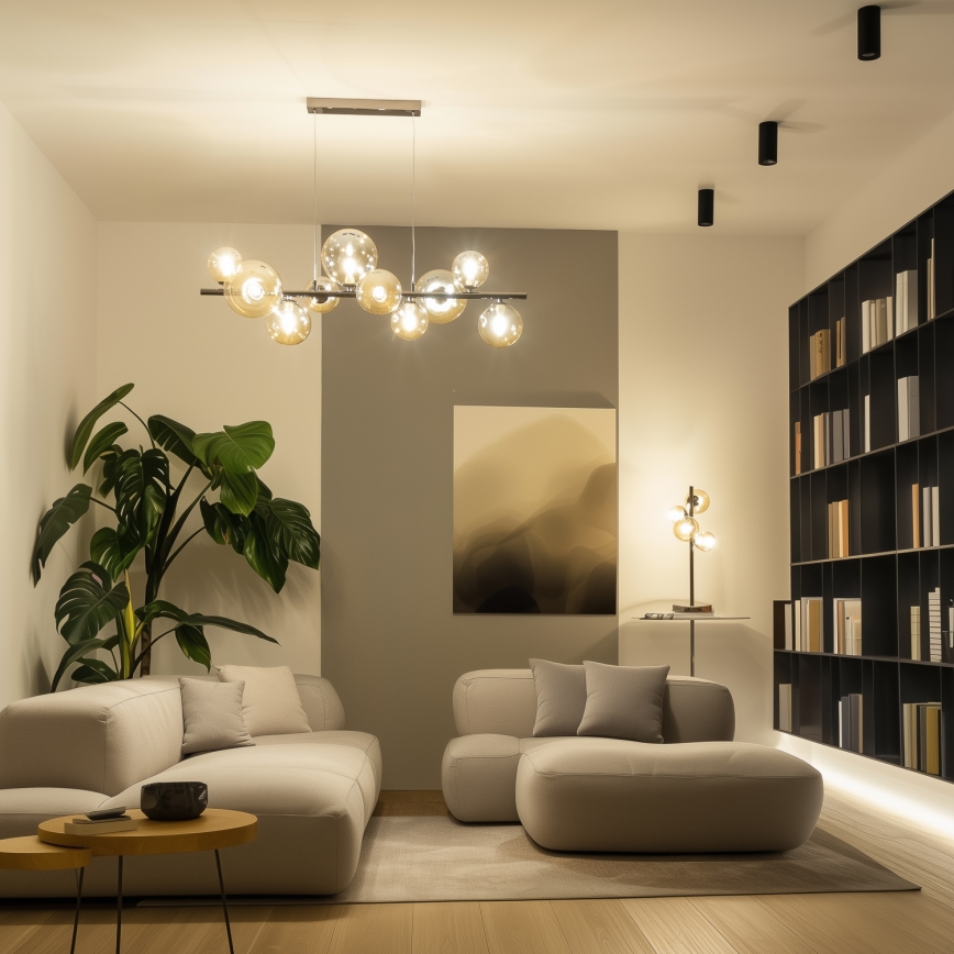 Brilagi - LED-kattokruunu johdossa MILLA 10xG9/3W/230V kiiltävä kromi/kulta