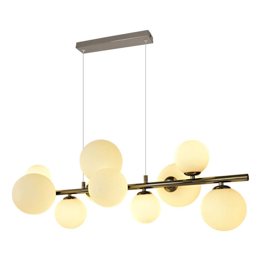 Brilagi - LED-kattokruunu johdossa MILLA 10xG9/3W/230V kiiltävä kromi/valkoinen