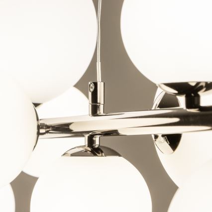 Brilagi - LED-kattokruunu johdossa MILLA 10xG9/3W/230V kiiltävä kromi/valkoinen