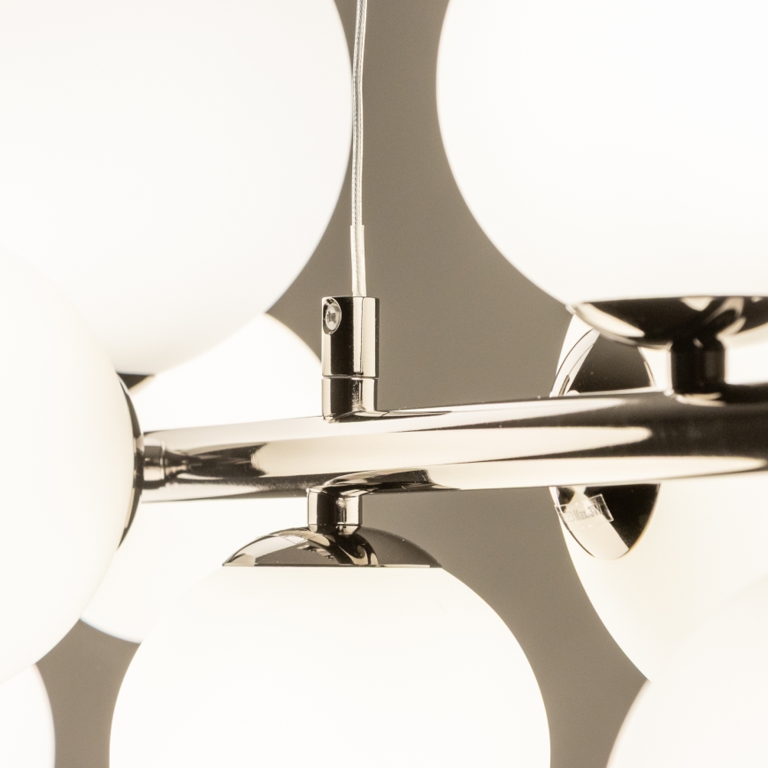 Brilagi - LED-kattokruunu johdossa MILLA 10xG9/3W/230V kiiltävä kromi/valkoinen