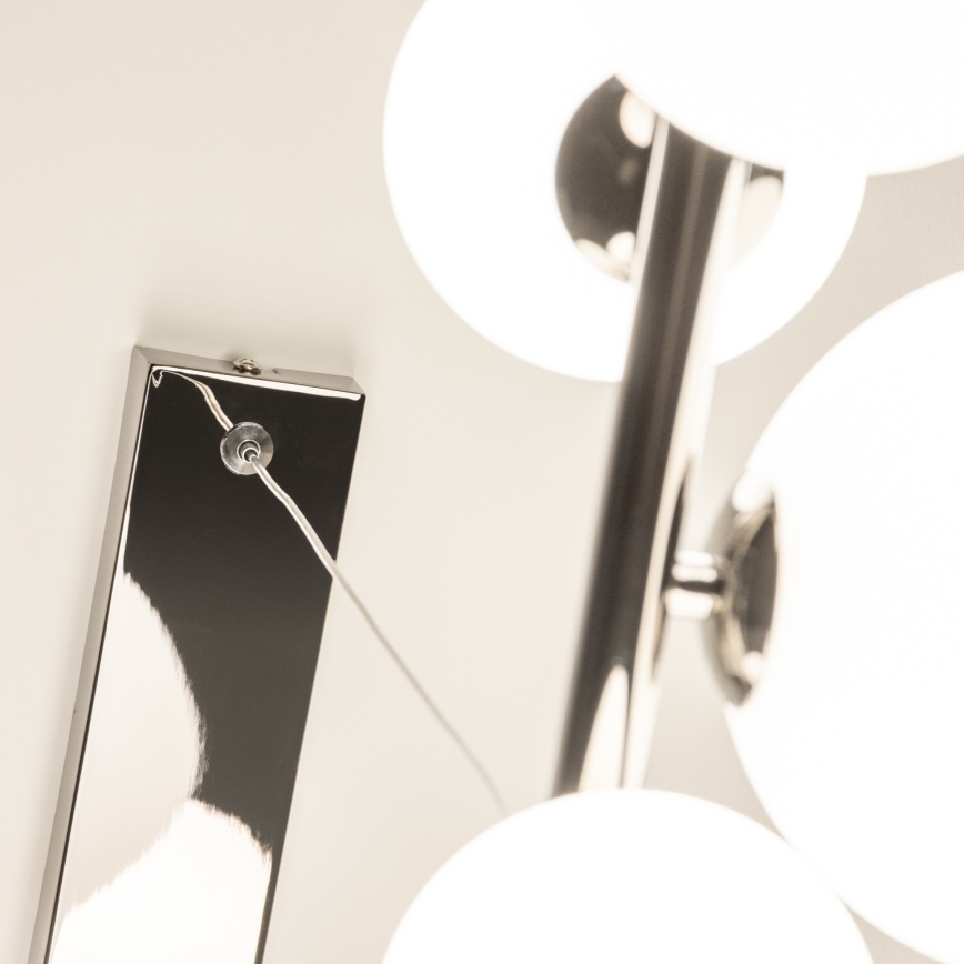 Brilagi - LED-kattokruunu johdossa MILLA 10xG9/3W/230V kiiltävä kromi/valkoinen