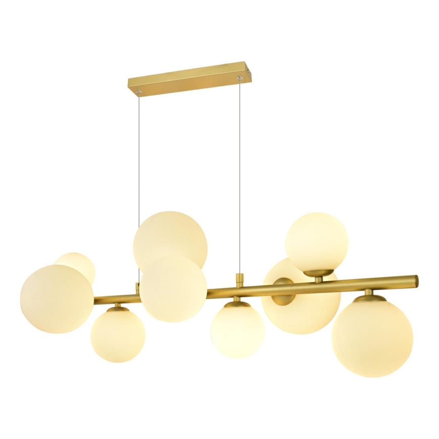 Brilagi - LED-kattokruunu johdossa MILLA 10xG9/3W/230V kulta/valkoinen