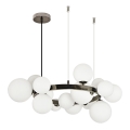 Brilagi - LED-kattokruunu johdossa MILLA 15xG9/3W/230V kiiltävä kromi/valkoinen