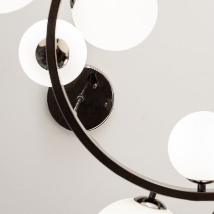 Brilagi - LED-kattokruunu johdossa MILLA 15xG9/3W/230V kiiltävä kromi/valkoinen