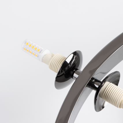 Brilagi - LED-kattokruunu johdossa MILLA 15xG9/3W/230V kiiltävä kromi/valkoinen