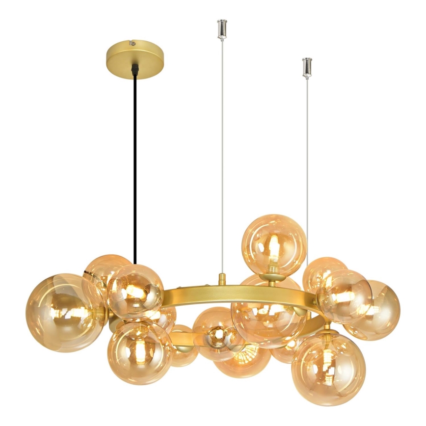Brilagi - LED-kattokruunu johdossa MILLA 15xG9/3W/230V kulta