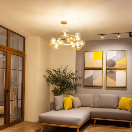 Brilagi - LED-kattokruunu johdossa MILLA 15xG9/3W/230V kulta