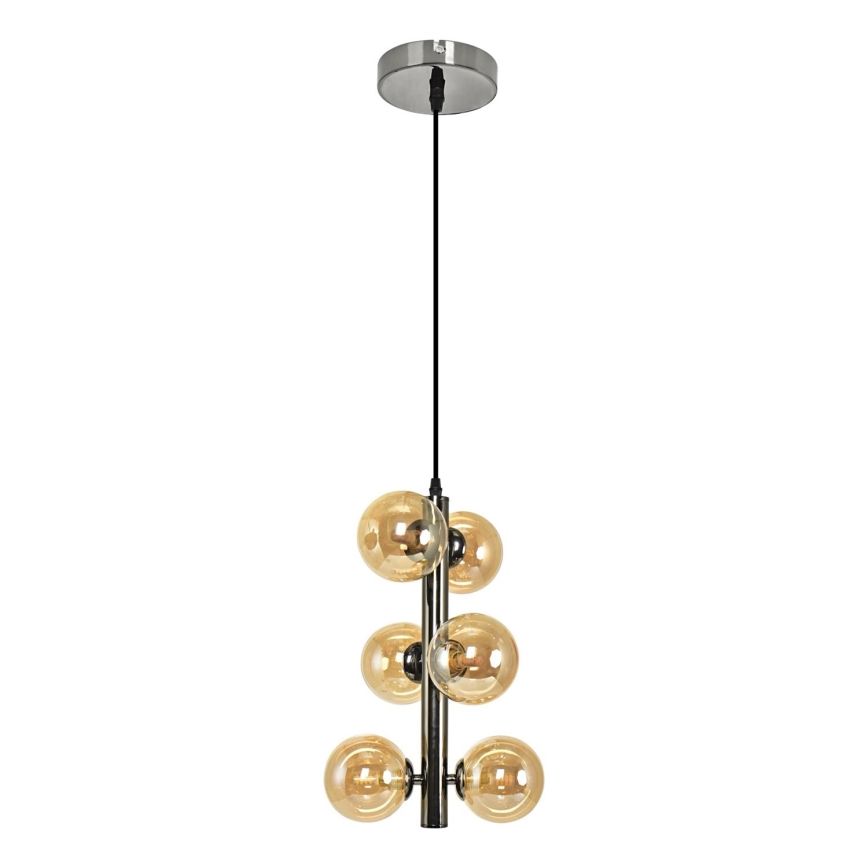 Brilagi - LED-kattokruunu johdossa MILLA 6xG9/3W/230V kiiltävä kromi/kulta