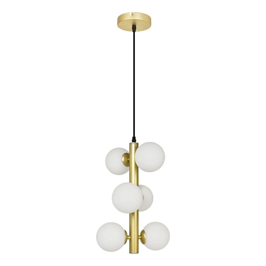 Brilagi - LED-kattokruunu johdossa MILLA 6xG9/3W/230V kulta/valkoinen