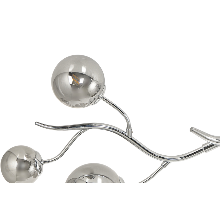 Brilagi - LED-kattokruunu johdossa MISTEL 6xG9/3W/230V kiiltävä kromi/savuinen
