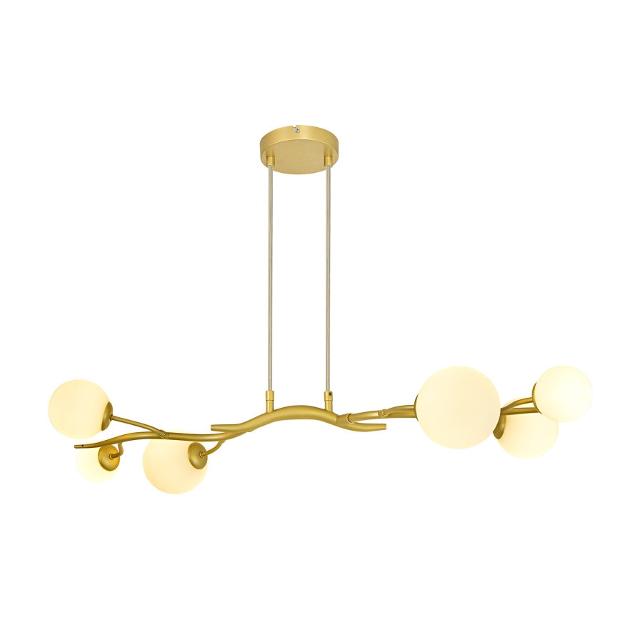 Brilagi - LED-kattokruunu johdossa MISTEL 6xG9/3W/230V kulta/valkoinen