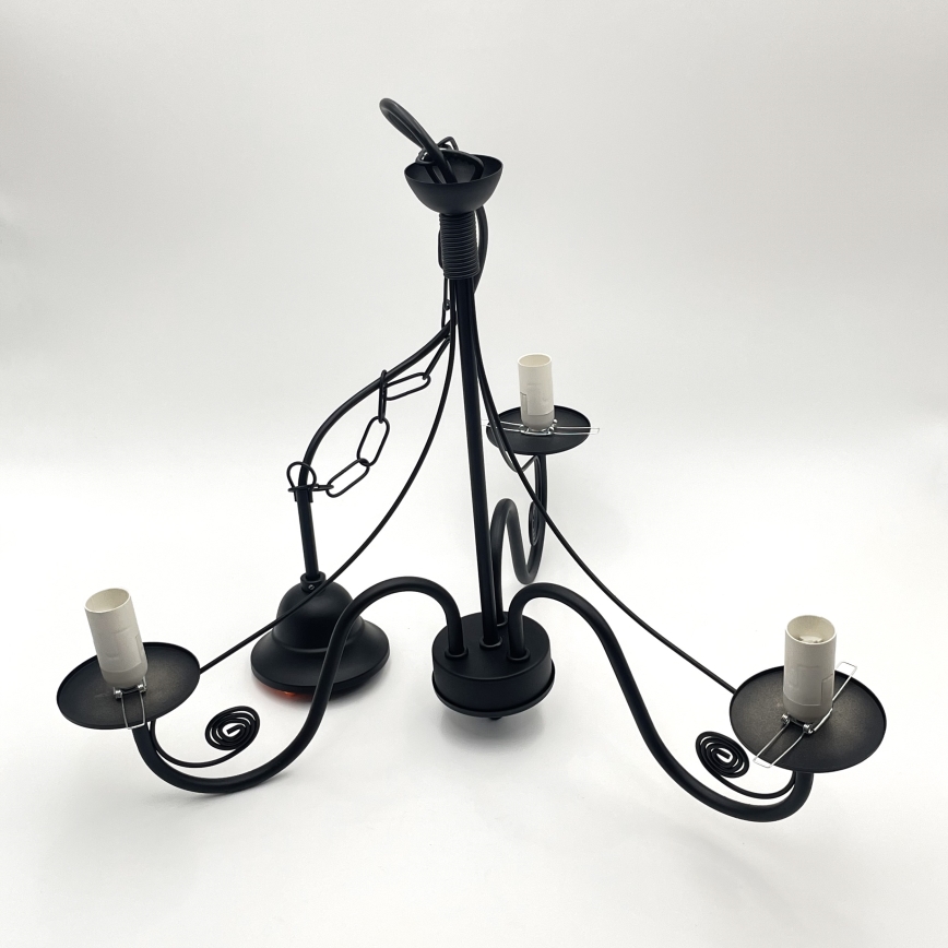 Brilagi - LED Kattokruunu ketjussa COTTAGE 3xE14/40W/230V musta/ruskea