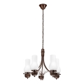 Brilagi - LED Kattokruunu ketjussa COTTAGE 5xE14/40W/230V tammi/valkoinen