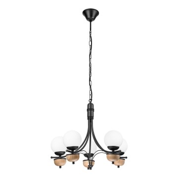 Brilagi - LED Kattokruunu ketjussa COTTAGE 5xG9/40W/230V pyökki/valkoinen