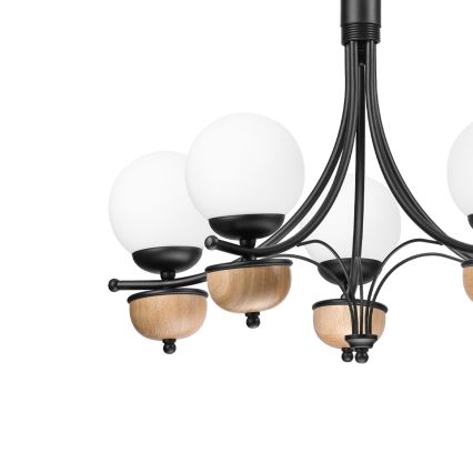 Brilagi - LED Kattokruunu ketjussa COTTAGE 5xG9/40W/230V pyökki/valkoinen