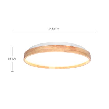 Brilagi - LED-kattovalaisin ALSON LED/24W/230V tammi