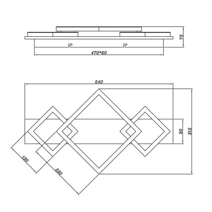 Brilagi - LED-kattovalaisin AXIS I LED/24W/230V