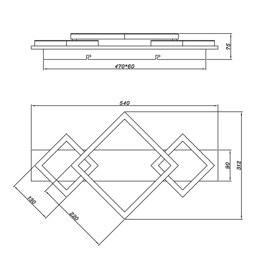 Brilagi - LED-kattovalaisin AXIS I LED/24W/230V