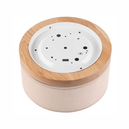 Brilagi - LED-kattovalaisin BELLADONNA 1xE27/15W/230V halkaisija 30 cm beige/tammi