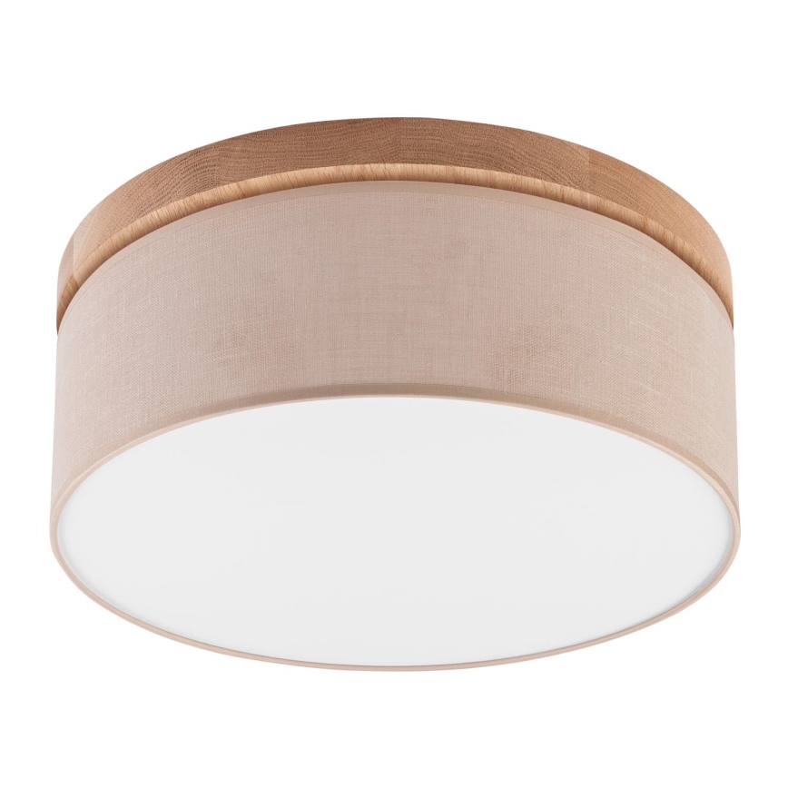 Brilagi - LED Kattovalaisin BELLADONNA 2xE27/15W/230V halkaisija 40 cm beige/tammi