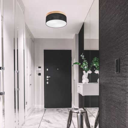 Brilagi - LED Kattovalaisin BELLADONNA 2xE27/15W/230V halkaisija 40 cm musta/mänty