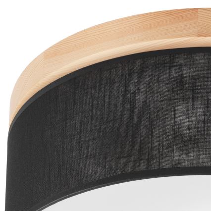 Brilagi - LED Kattovalaisin BELLADONNA 2xE27/15W/230V halkaisija 40 cm musta/mänty