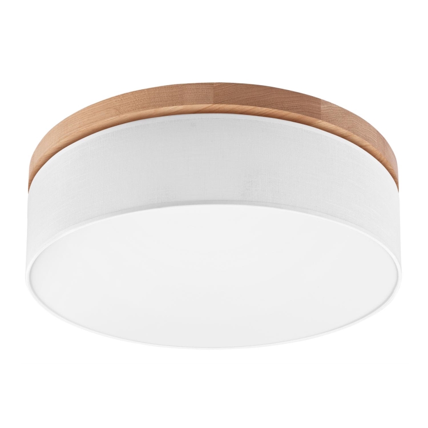 Brilagi - LED Kattovalaisin BELLADONNA 3xE27/15W/230V halkaisija 50 cm valkoinen/tammi