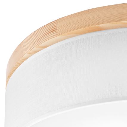 Brilagi - LED Kattovalaisin BELLADONNA 3xE27/15W/230V halkaisija 50 cm valkoinen/mänty