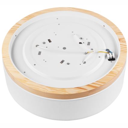 Brilagi - LED Kattovalaisin BELLADONNA 3xE27/15W/230V halkaisija 50 cm valkoinen/mänty