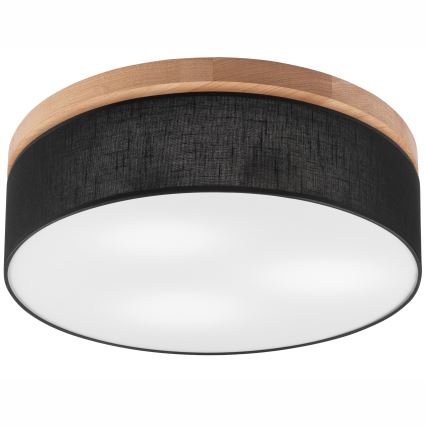 Brilagi - LED Kattovalaisin BELLADONNA 3xE27/15W/230V halkaisija 50 cm musta/tammi