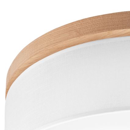 Brilagi - LED Kattovalaisin BELLADONNA 3xE27/15W/230V halkaisija 50 cm valkoinen/tammi