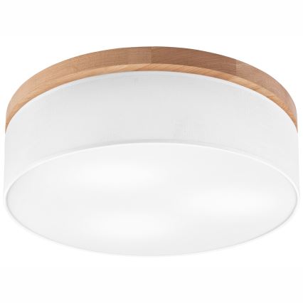 Brilagi - LED Kattovalaisin BELLADONNA 3xE27/15W/230V halkaisija 50 cm valkoinen/tammi