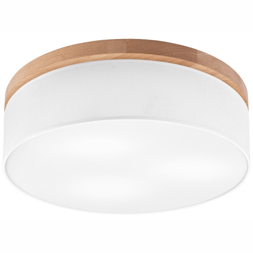 Brilagi - LED Kattovalaisin BELLADONNA 3xE27/15W/230V halkaisija 50 cm valkoinen/tammi