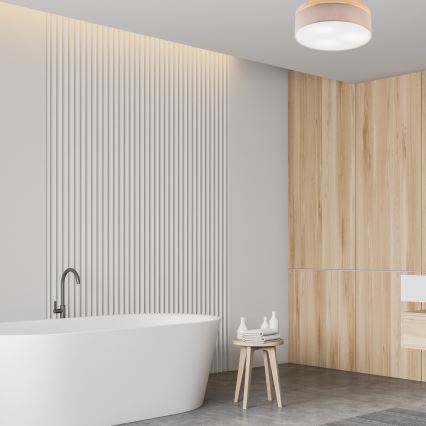 Brilagi - LED-kattovalaisin BELLADONNA 3xE27/15W/230V halkaisija 50 cm beige/mänty