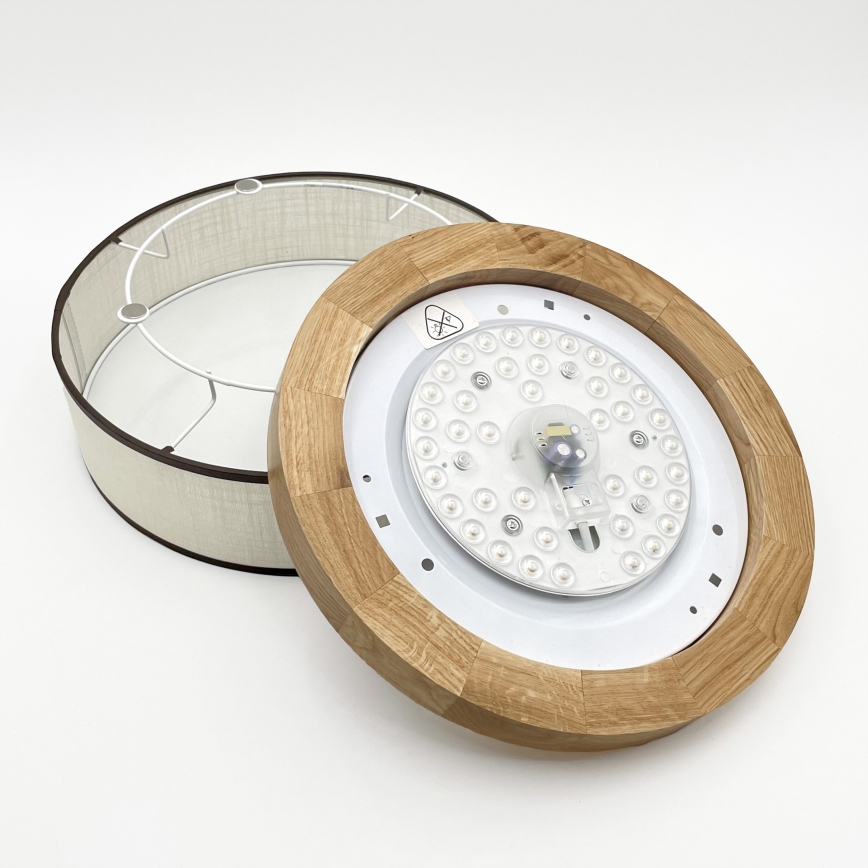 Brilagi - LED-kattovalaisin BELLADONNA LED/20 W/230 V, Ø 30 cm, kermanvärinen/tammi