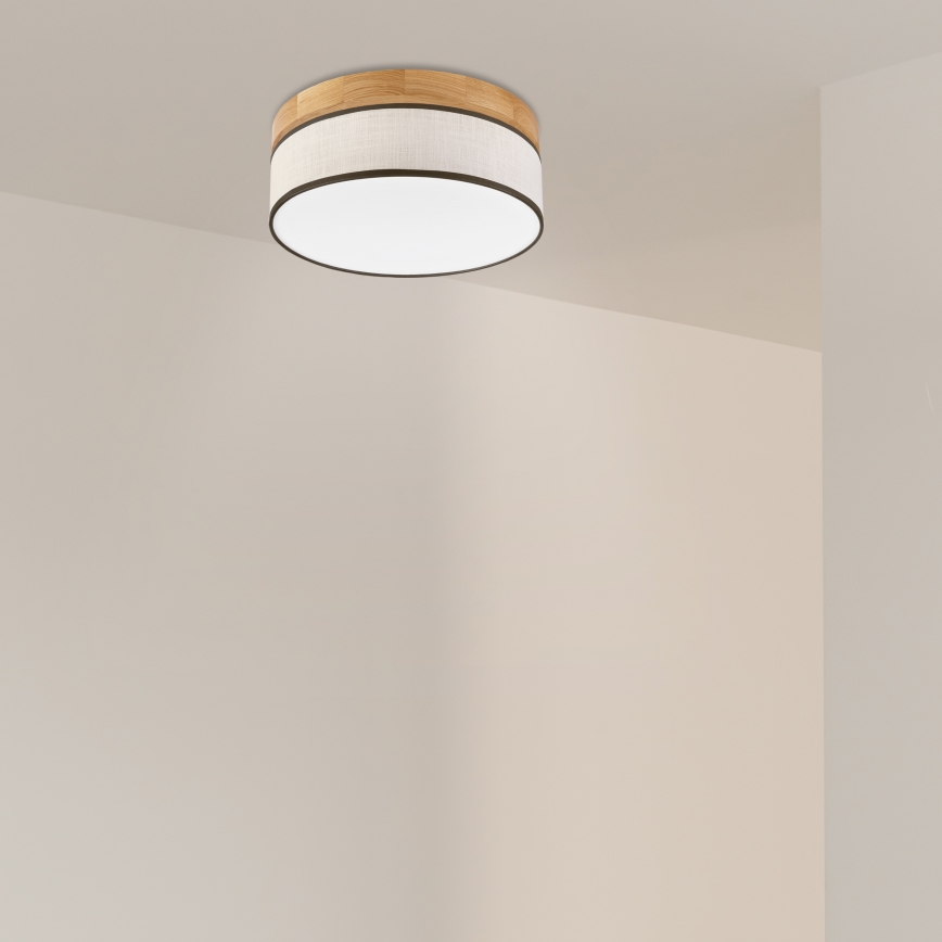 Brilagi - LED-kattovalaisin BELLADONNA LED/20W/230V Ø 30 cm kerma/tammi